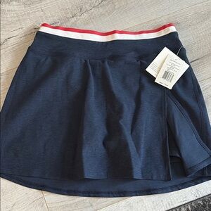 Women's beyond yoga Skirt Navy with Red Trim